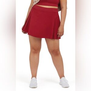SPANX: The Get Moving Pleated Skort, 14" - Red wise XL